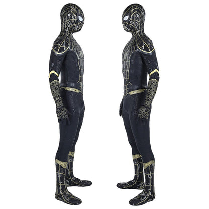 Upgraded Spider man No Way Home Black Gold Jumpsuits Adult Bodysuit