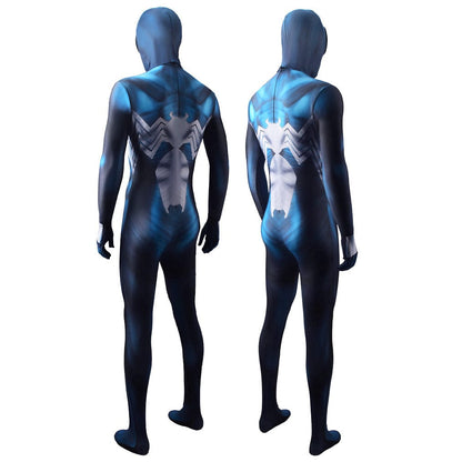 Venom Spider Man Symbiote Blue Jumpsuits Costume Adult Bodysuit