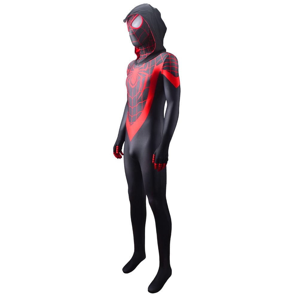 Spider-Man Miles Morales Hooded Jumpsuits Costume Adult Bodysuit