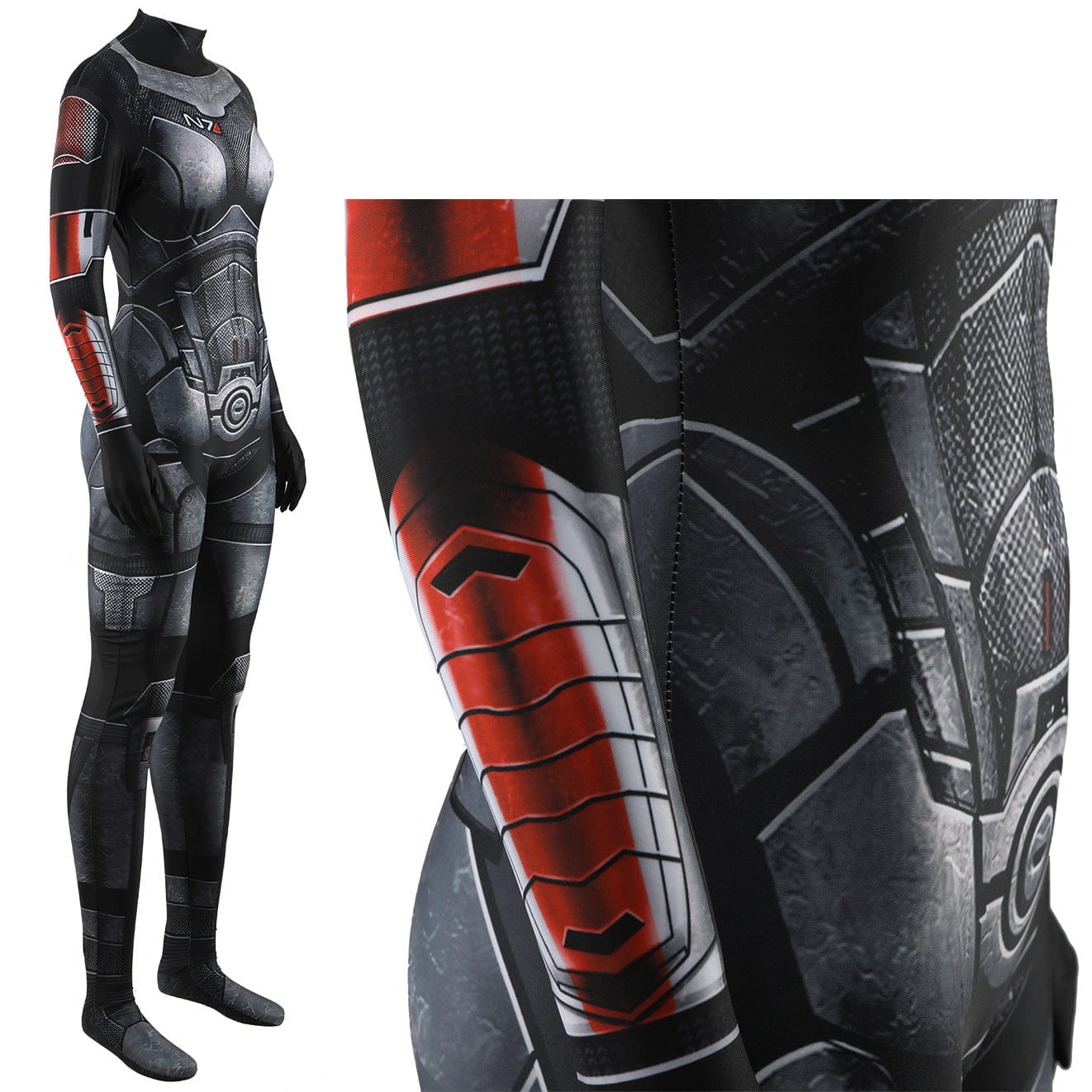 FemShep Shepard N7 Armor Jumpsuits Cosplay Costume Adult Bodysuit