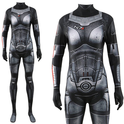 FemShep Shepard N7 Armor Jumpsuits Cosplay Costume Adult Bodysuit