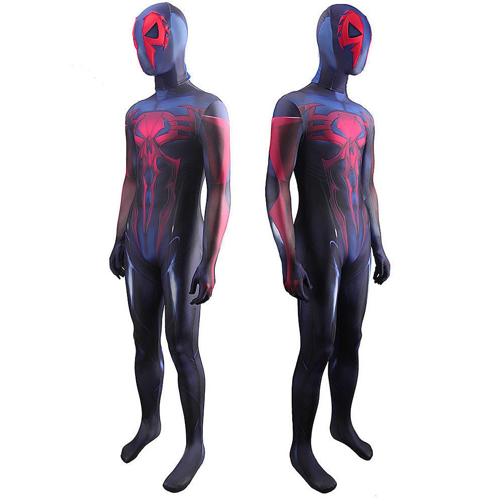 PS4 2099 Spiderman Jumpsuit Cosplay Costume Adult Halloween Bodysuit