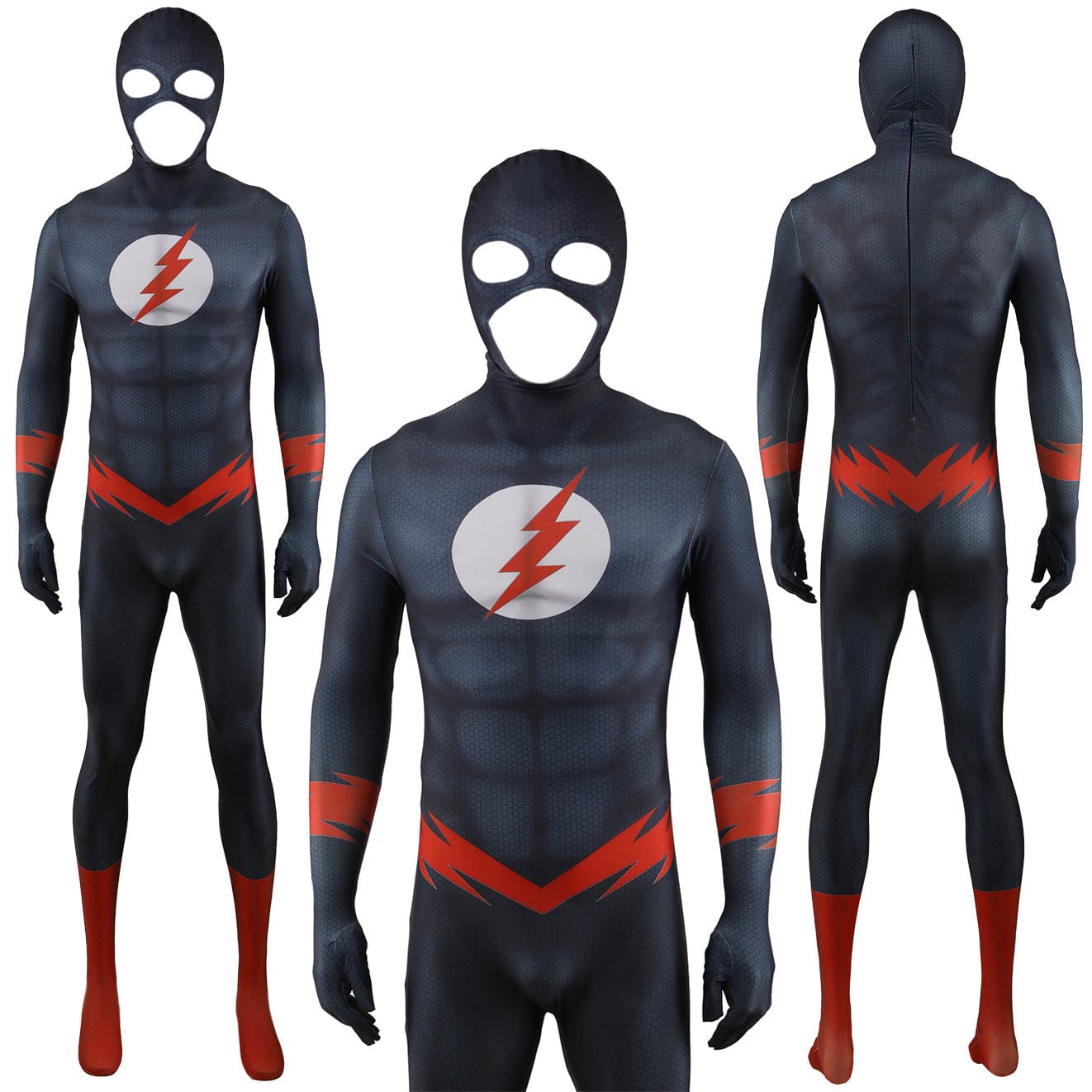The Flash Barry Allen Jumpsuits Cosplay Costume Adult Halloween Bodysuit