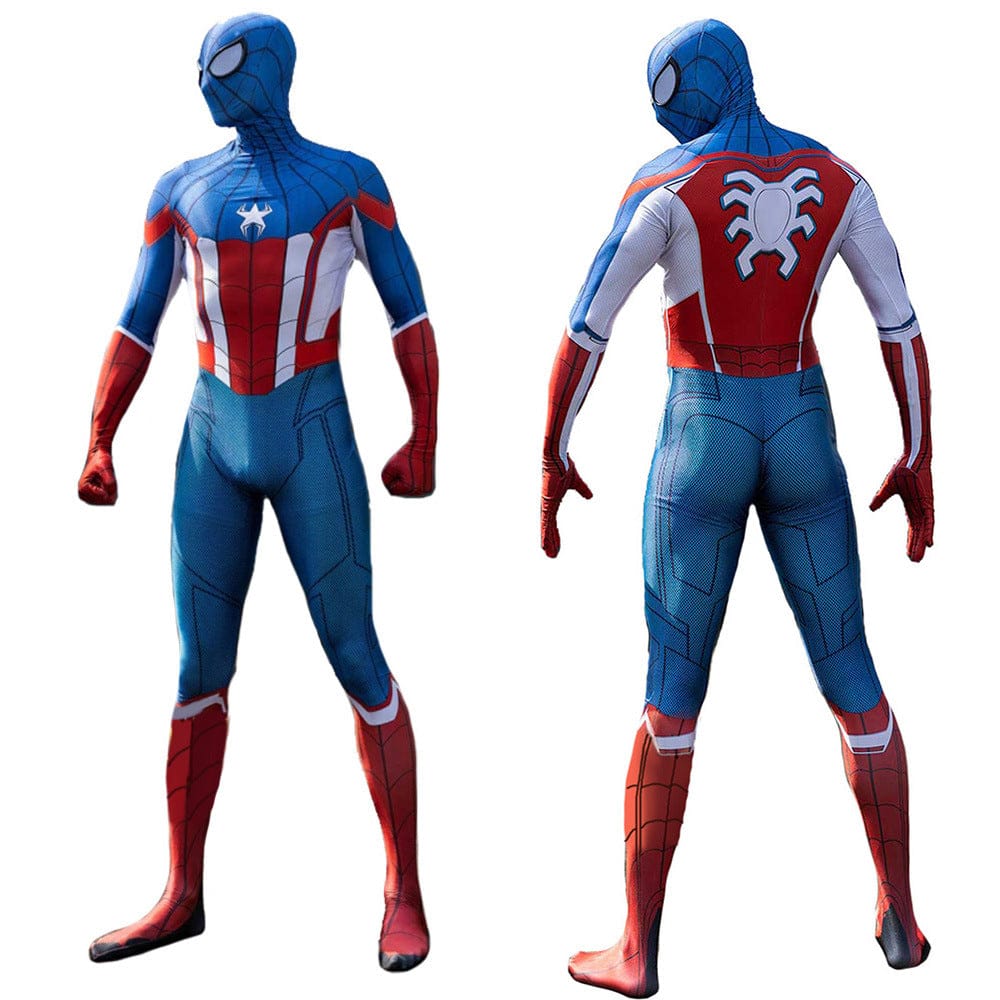 Captain America Spider-Man Symbiote Homecoming Jumpsuits Adult Costume