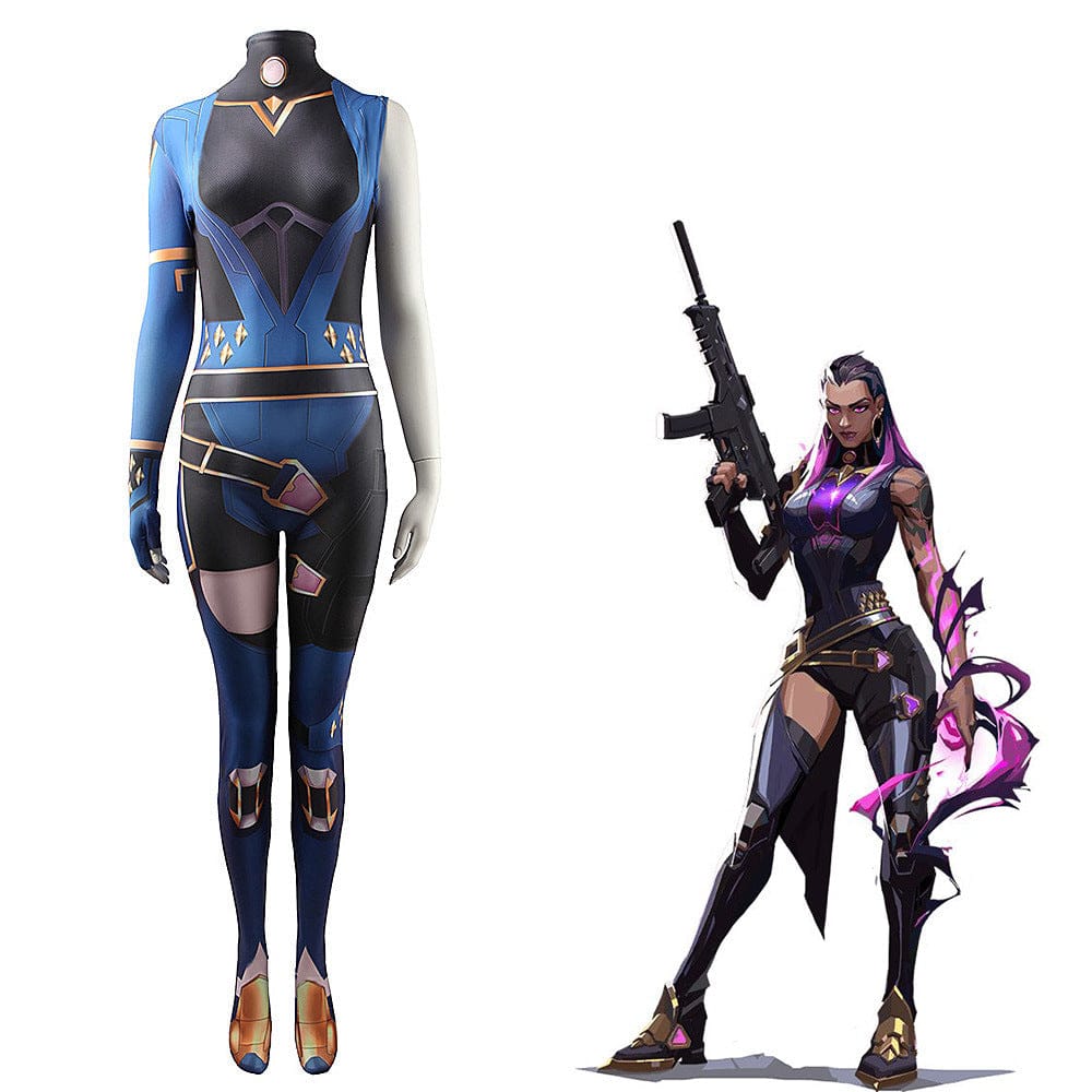 Game Valorant Reyna Jumpsuits Cosplay Costume Adult Halloween Bodysuit