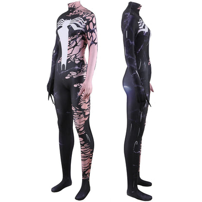 She Venom woman Jumpsuits Cosplay Costume Adult Halloween Bodysuit