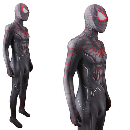 Miles Morales Bodega Cat Suit Spider-man Grey Jumpsuits Adult Costume