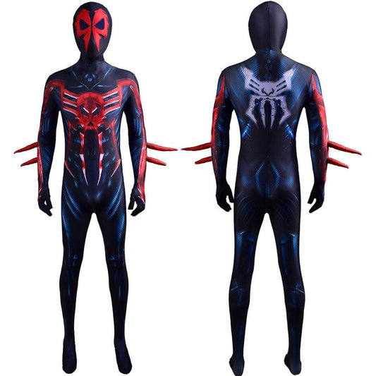Spider-Man 2099 Miguel O'Hara Jumpsuits Cosplay Costume Adult Bodysuit