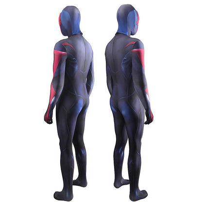 PS4 2099 Spiderman Jumpsuit Cosplay Costume Adult Halloween Bodysuit