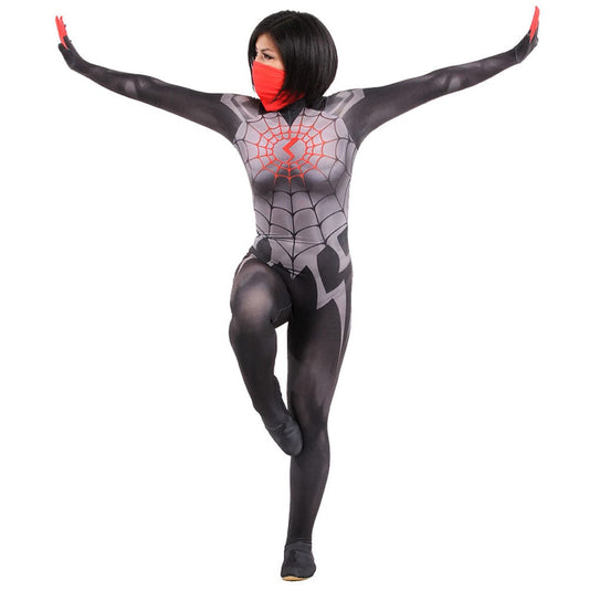 Silk Spider-Woman Spider-Man Jumpsuits Cosplay Costume Adult Bodysuit
