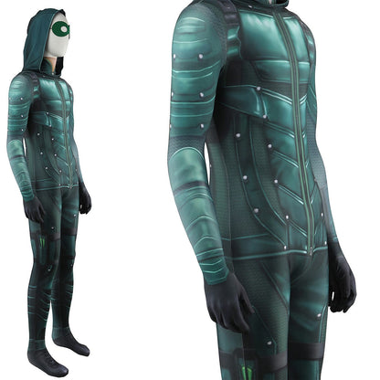 Green Arrow Suit Oliver Queen Jumpsuits Costume Adult Halloween Bodysuit