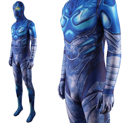 Blue Beetle Jaime Reyes Blue Jumpsuits Costume Adult Halloween Bodysuit