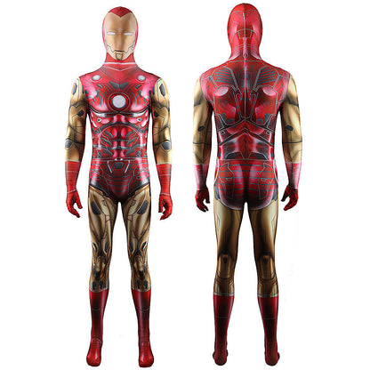 Comics Iron Man Red Jumpsuits Cosplay Costume Adult Halloween Bodysuit