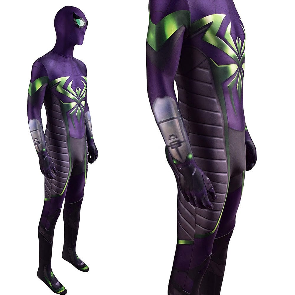 Spider-Man Miles Morales Purple Reign Jumpsuits Costume Adult Bodysuit