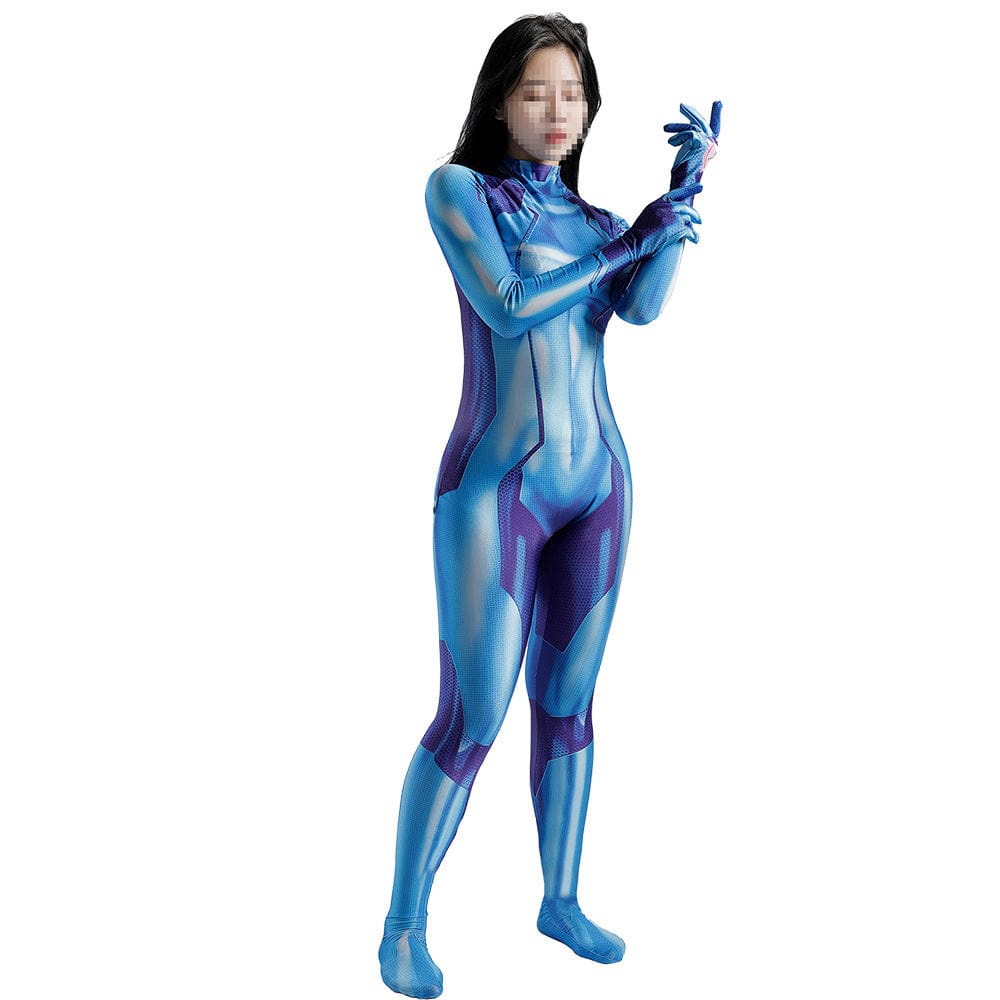 Metroid Zero Suit Samus Women Jumpsuits Cosplay Costume Adult Bodysuit
