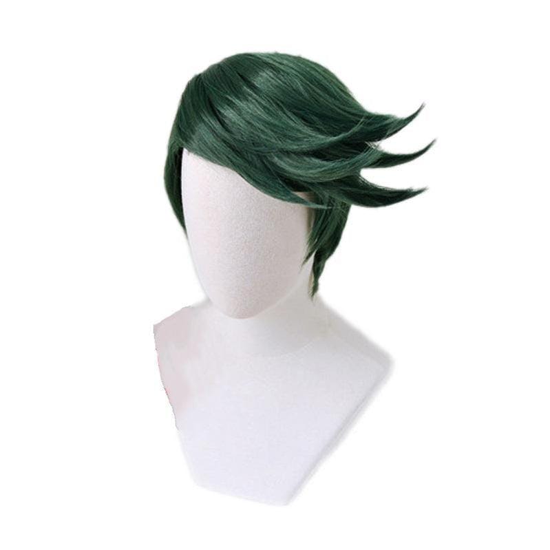 anime jojos bizarre adventure diamond is unbreakable rohan kishibe short green cosplay wigs