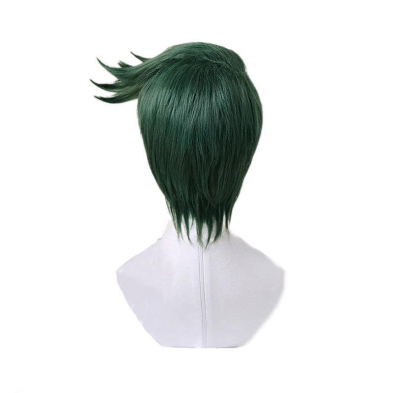 anime jojos bizarre adventure diamond is unbreakable rohan kishibe short green cosplay wigs