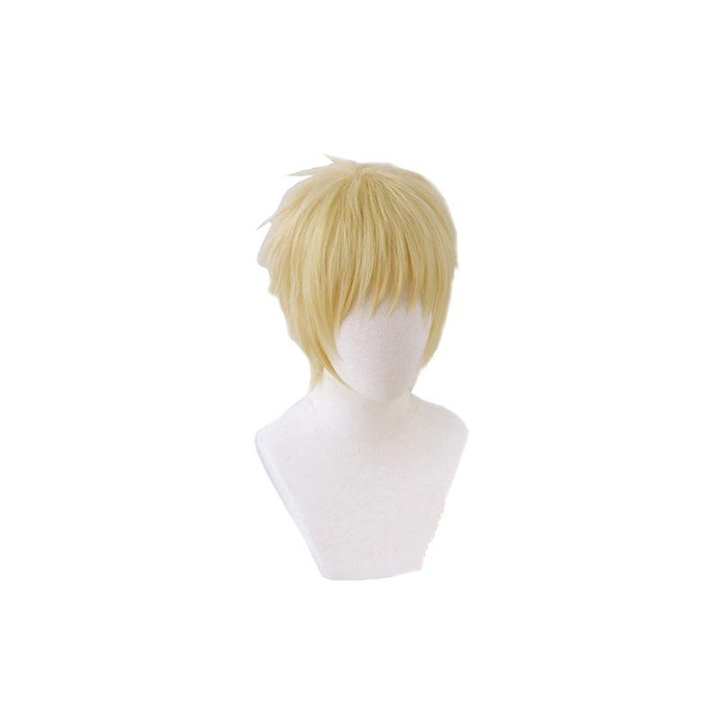 anime haikyuu kei tsukishima short blond cosplay wigs