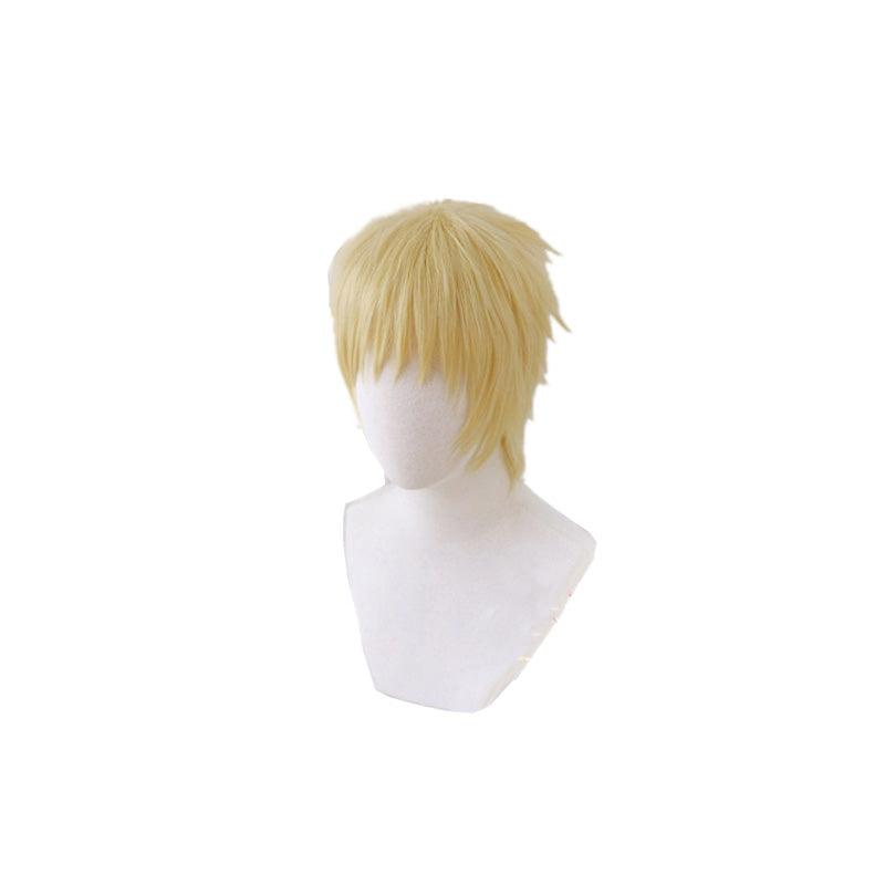 anime haikyuu kei tsukishima short blond cosplay wigs