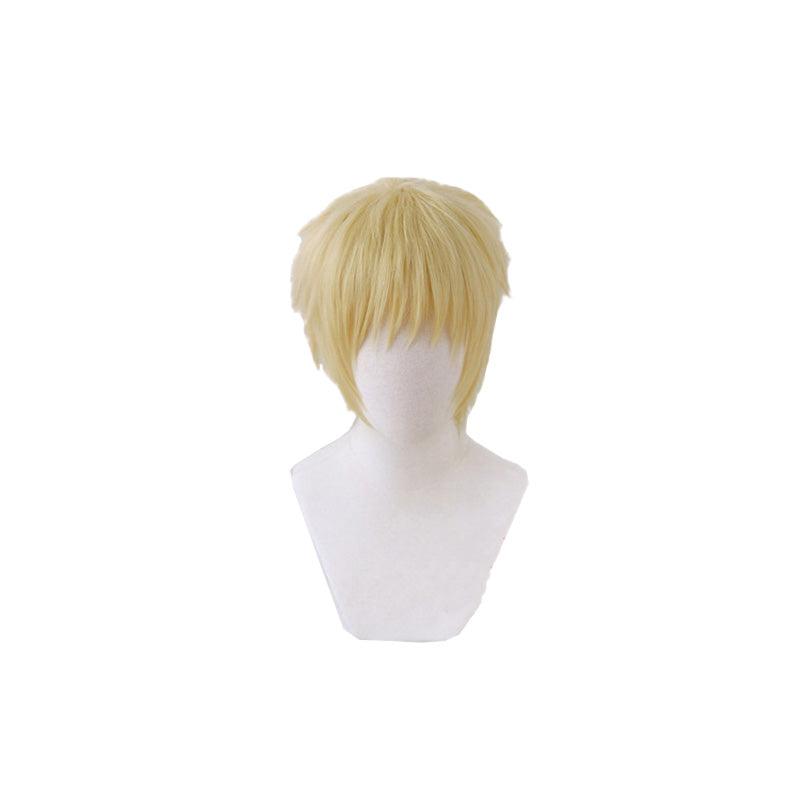 anime haikyuu kei tsukishima short blond cosplay wigs