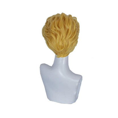 anime jojos bizarre adventure diamond is unbreakable yoshikage kira short blonde cosplay wigs