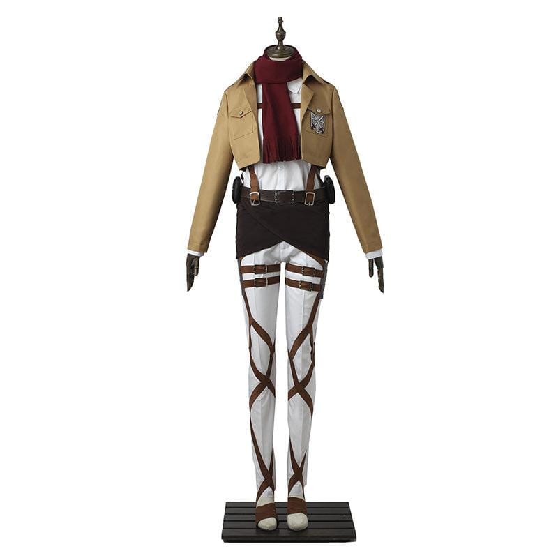 anime attack on titan mikasa ackerman ttraining corps uniform set cosplay costume