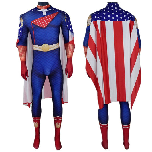 The Boys Homelander Superman Costume Jumpsuit Halloween Adult Bodysuit