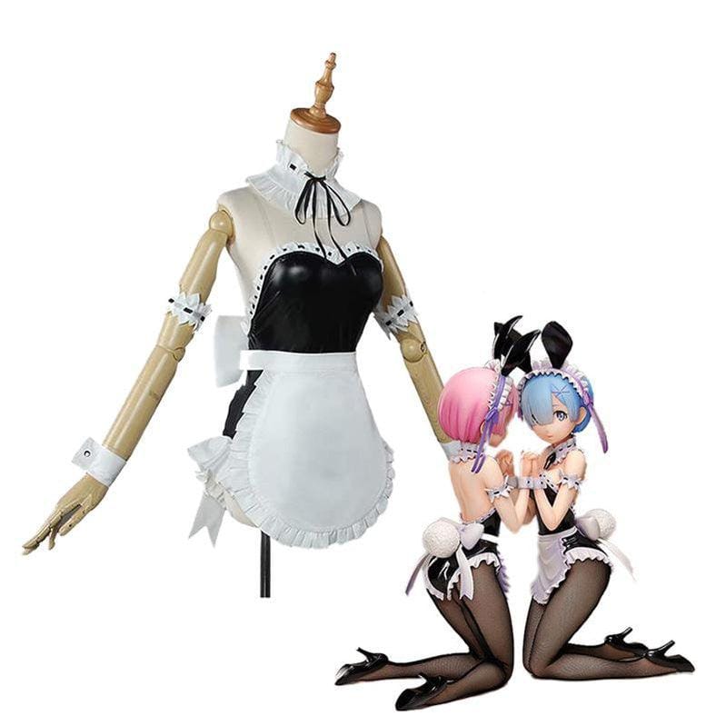 anime re zero starting life in another world rem and ram bunny girl cosplay costume